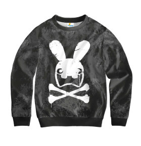 Свитшот детский Crazy Rabbit Skull White