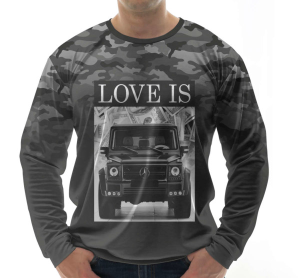 Свитшот мужской Love Is Gelandewagen Dark