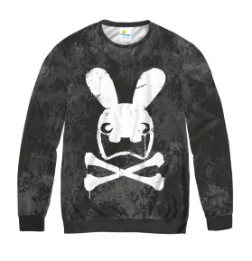 Свитшот мужской Crazy Rabbit Skull White