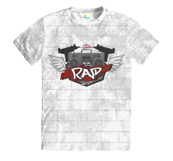 Футболка мужская RAP Old Schol White