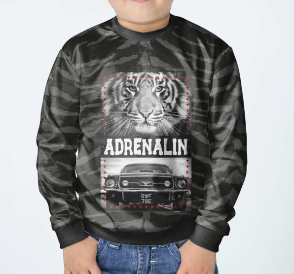 Свитшот детский ADRINALIN Tiger Black