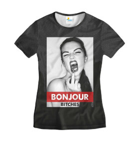 Футболка женская BONJOUR Bitches Black