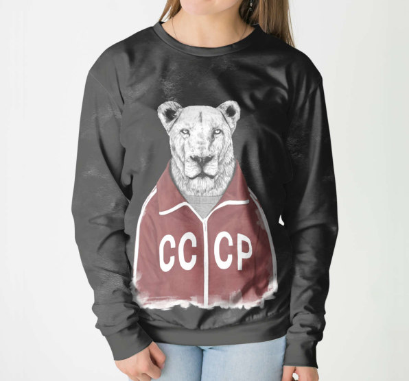 Свитшот женский Львица СССР Dark