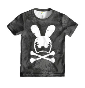Футболка детская Crazy Rabbit Skull White