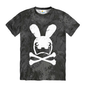 Футболка мужская Crazy Rabbit Skull White