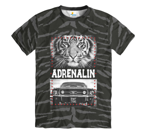 Футболка мужская ADRINALIN Tiger Black