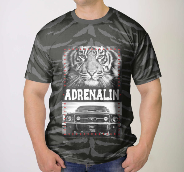 Футболка мужская ADRINALIN Tiger Black
