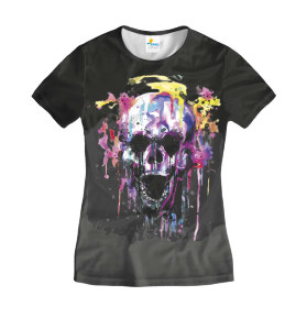 Футболка женская Skull paints Art