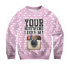 Свитшот женский Your Boyfriend Like my inst Pink
