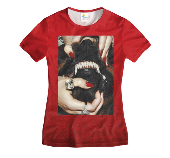 Футболка женская Angry Dog Red