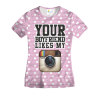 Футболка женская Your Boyfriend Like my inst Pink