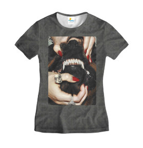 Футболка женская Angry Dog Grey