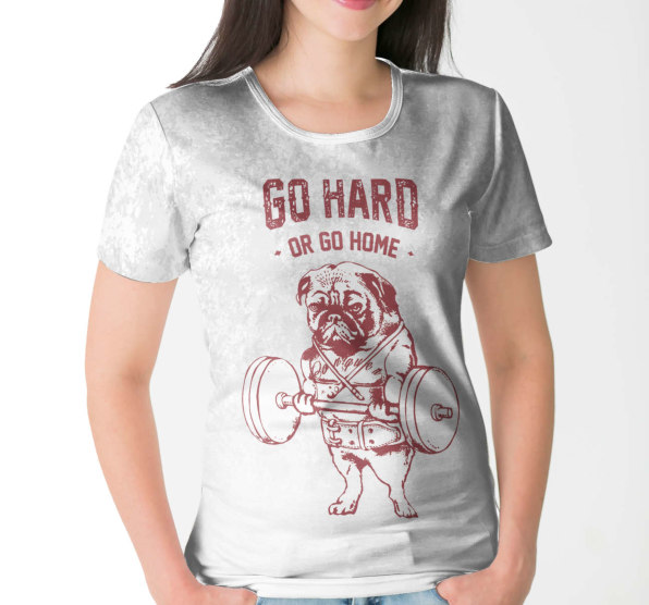 Футболка женская Go Hard or go Home