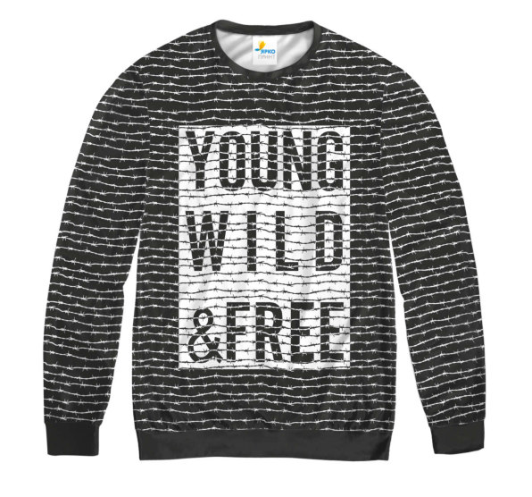 Свитшот мужской Young Wild and Free Black