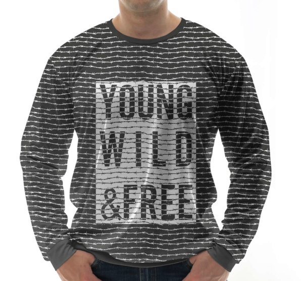 Свитшот мужской Young Wild and Free Black