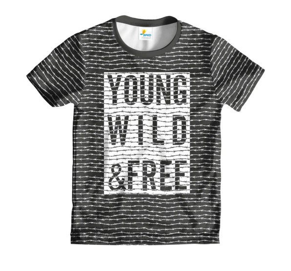 Футболка детская Young Wild and Free Black