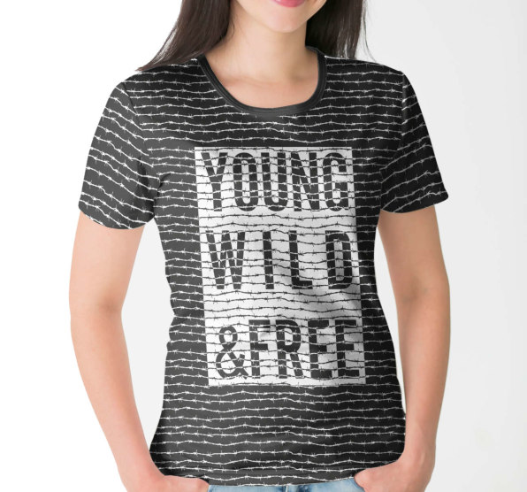 Футболка женская Young Wild and Free Black