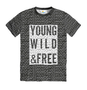 Футболка мужская Young Wild and Free Black