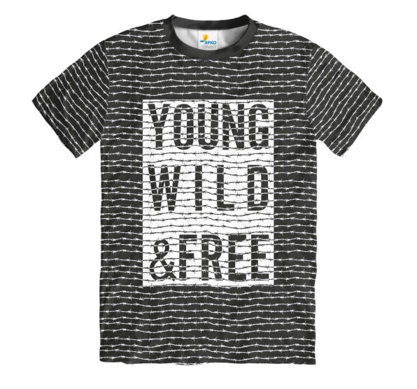 Футболка мужская Young Wild and Free Black