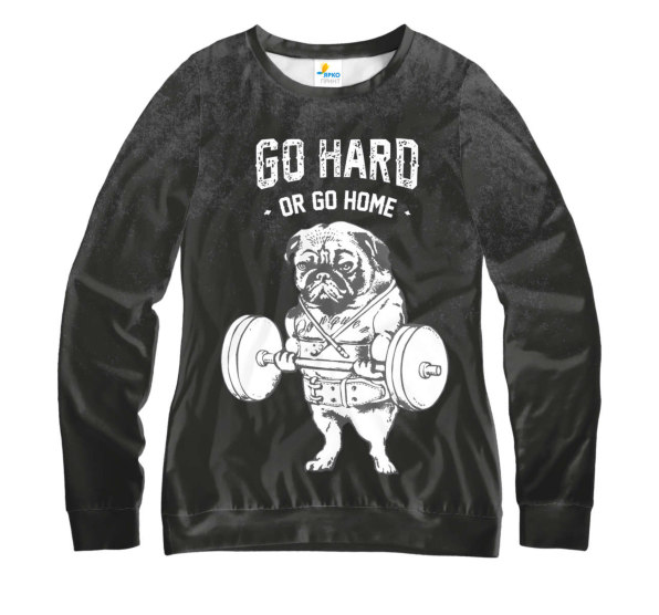 Свитшот женский Go Hard or go Home Dark