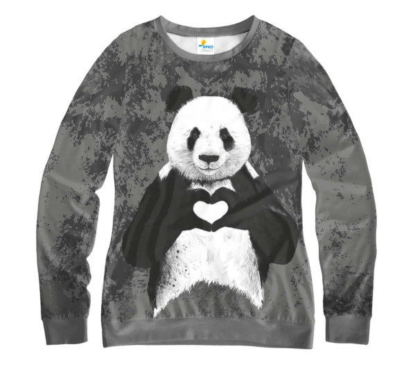 Свитшот женский Panda heart Dark