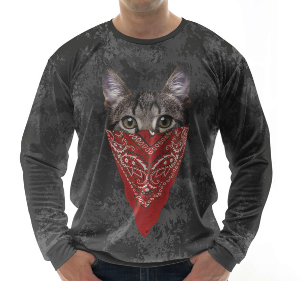 Свитшот мужской Кот в маске Dark