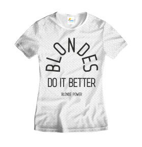 Футболка женская Blondes Do it better White