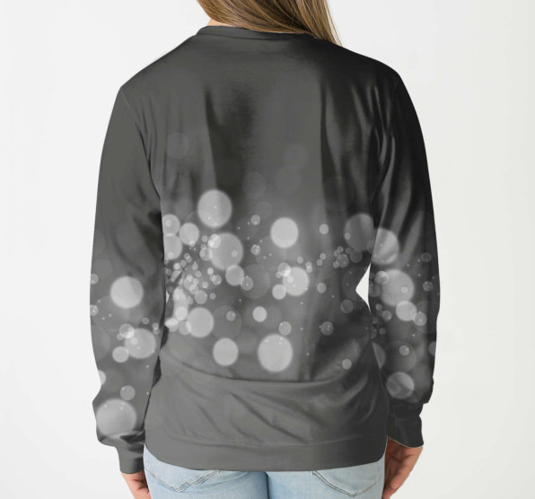 Свитшот женский Beauty Girl Skull Black