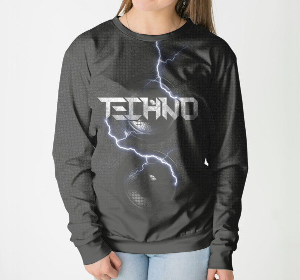Свитшот женский TECHNO Music