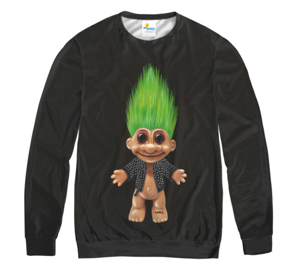 Свитшот мужской Troll Rock Black