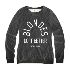 Свитшот женский Blondes Do it better Black