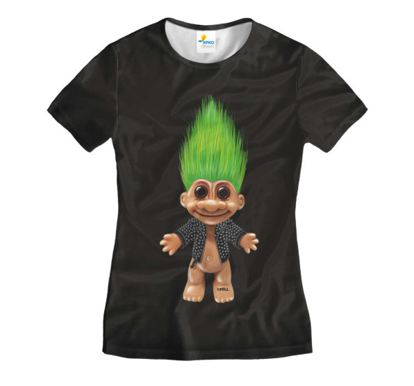 Футболка женская Troll Rock Black
