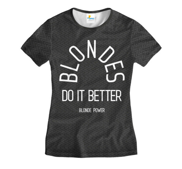 Футболка женская Blondes Do it better Black