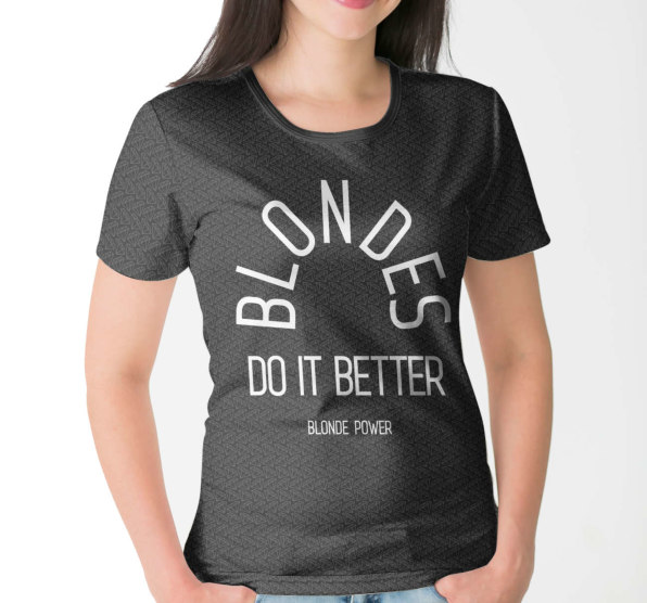 Футболка женская Blondes Do it better Black