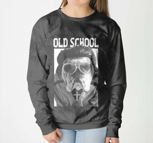 Свитшот женский Old SchooL Dog Dark