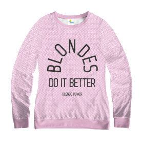 Свитшот женский Blondes Do it better Pink