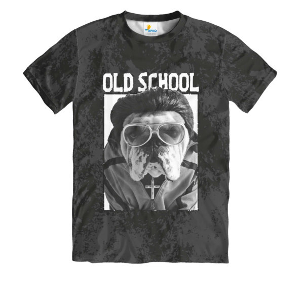 Футболка мужская Old SchooL Dog Dark