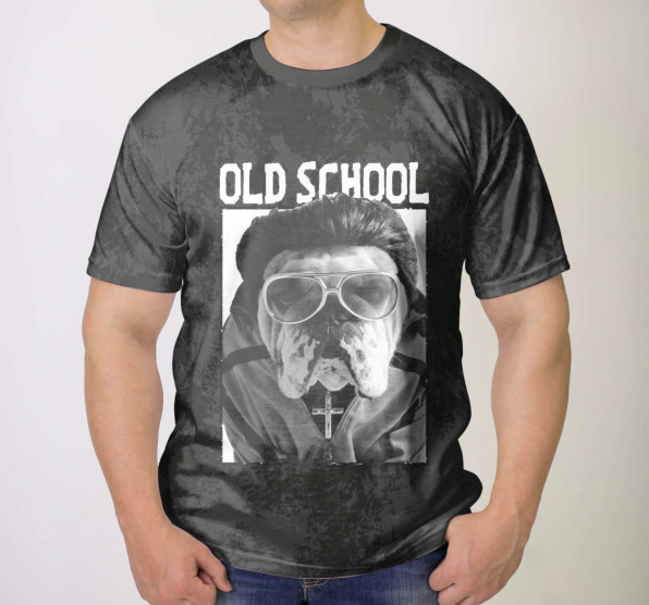 Футболка мужская Old SchooL Dog Dark