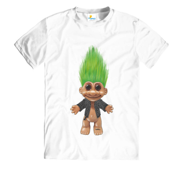 Футболка мужская Troll Rock White