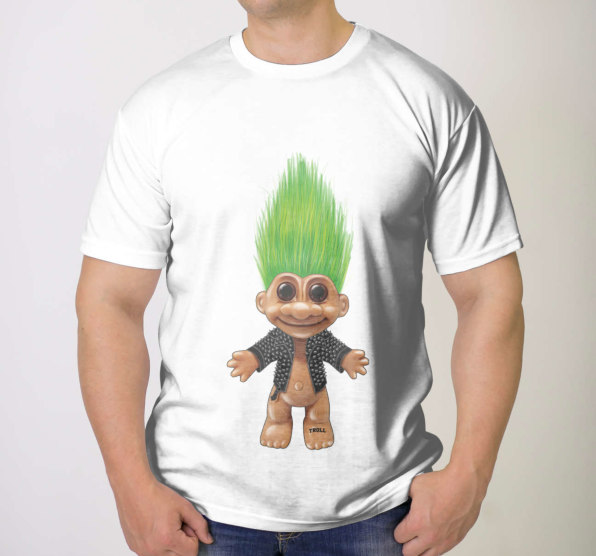 Футболка мужская Troll Rock White