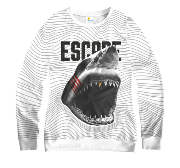 Свитшот женский Escape Shark White