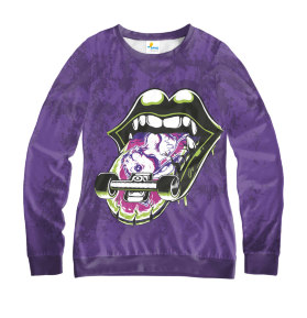 Свитшот женский Скейт язык Purple