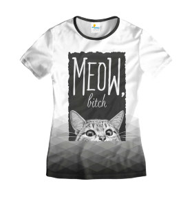 Футболка женская Meow bitch White