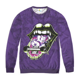 Свитшот мужской Скейт язык Purple