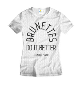 Футболка женская BRUNETTES Do it Better White