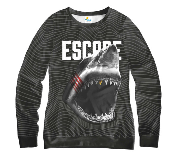 Свитшот женский Escape Shark Black