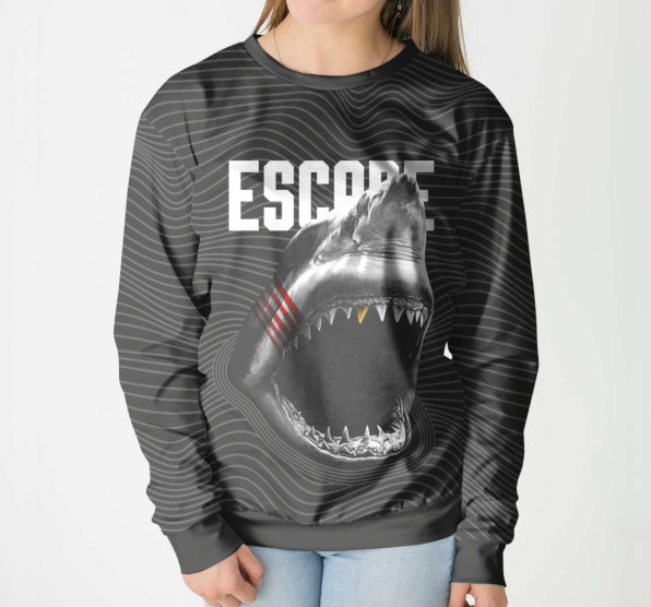 Свитшот женский Escape Shark Black