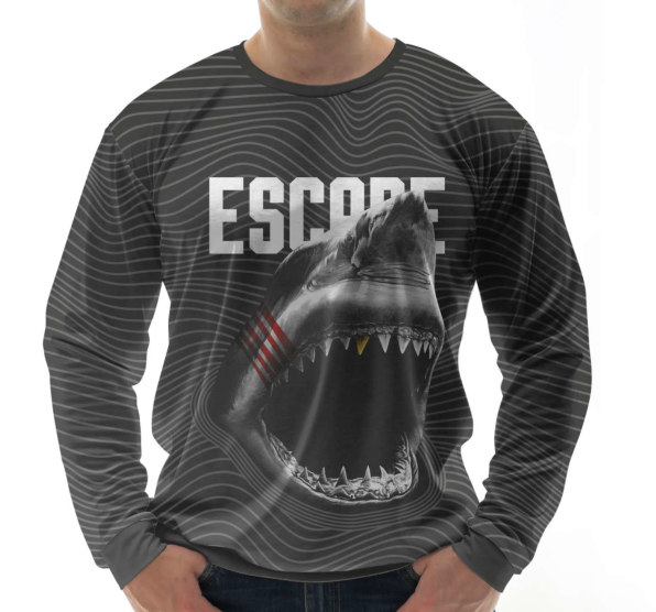 Свитшот мужской Escape Shark Black