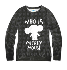 Свитшот женский Who is Mickey mouse Black