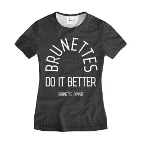 Футболка женская BRUNETTES Do it Better Black
